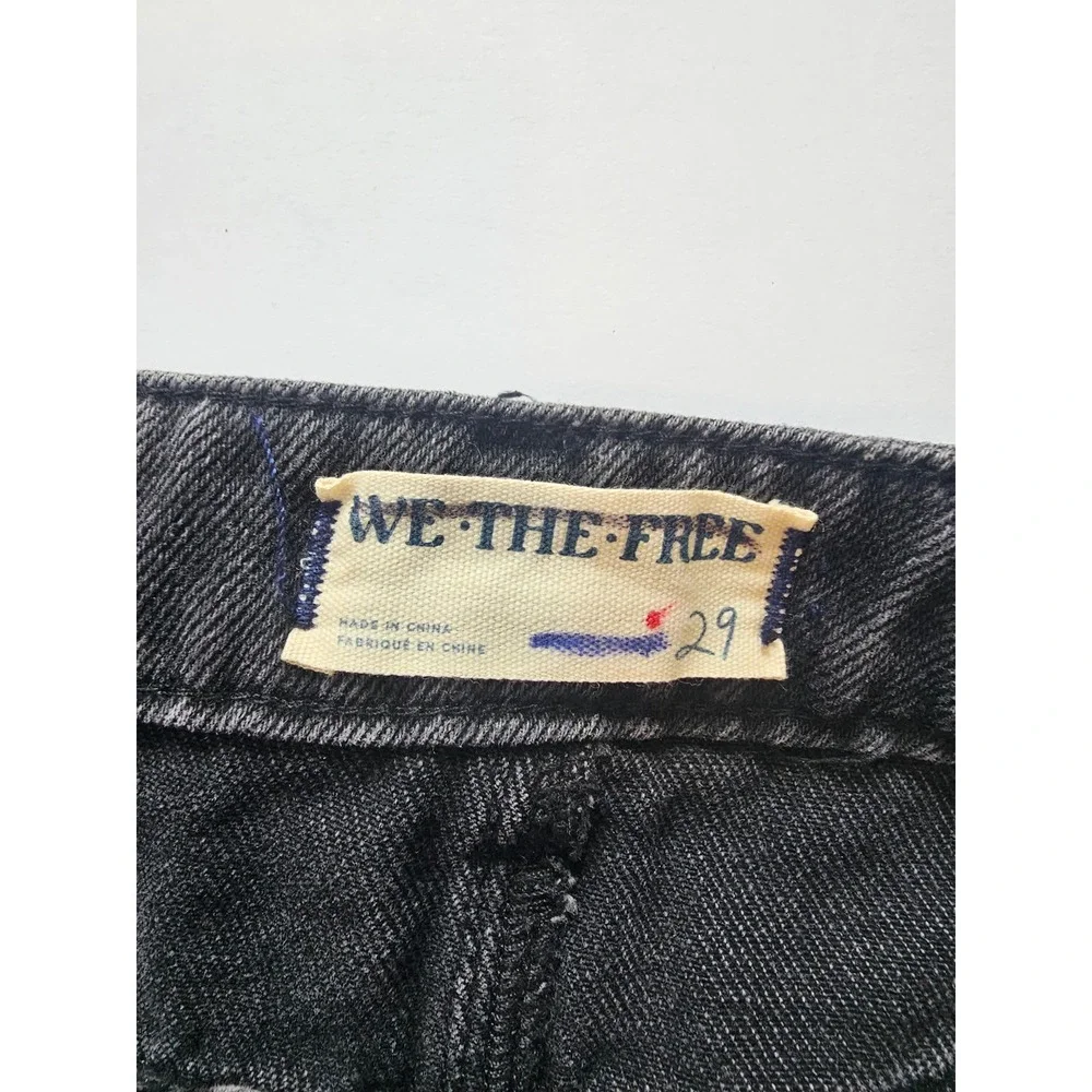 Free People‎ Fishtail Denim Skirt Womens 29 Black Mermaid Midi Boho western